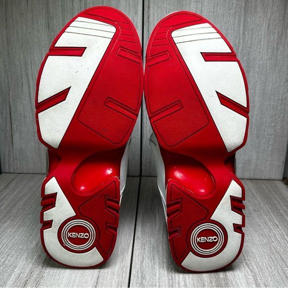 Kenzo Paris Sonic White Velcro Chunky Luxury Designer Sneaker Men Size 11 EUR 45 - Picture 12 of 14